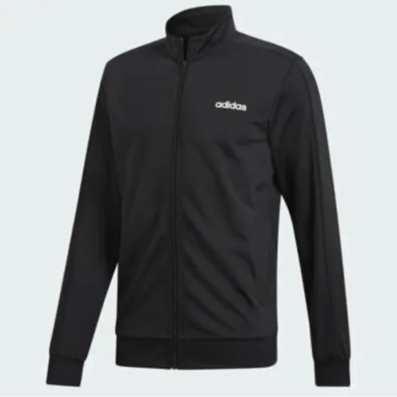 adidas Mens Back to Basic Black 2 piece Tracksuit Track Jacket and Pants set - Picture 6 of 10